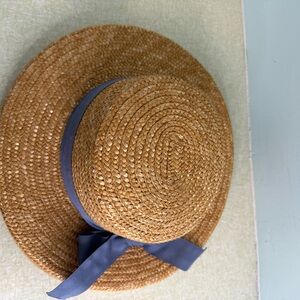 Straw Hat with Blue Ribbon woman’s